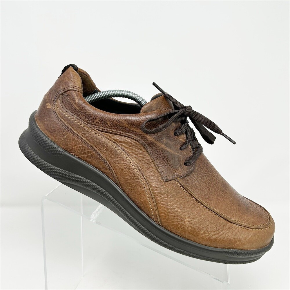 SAS Move On Men's Comfort Walking Shoes Brown Lace Up Cushioned Supportive 11.5W